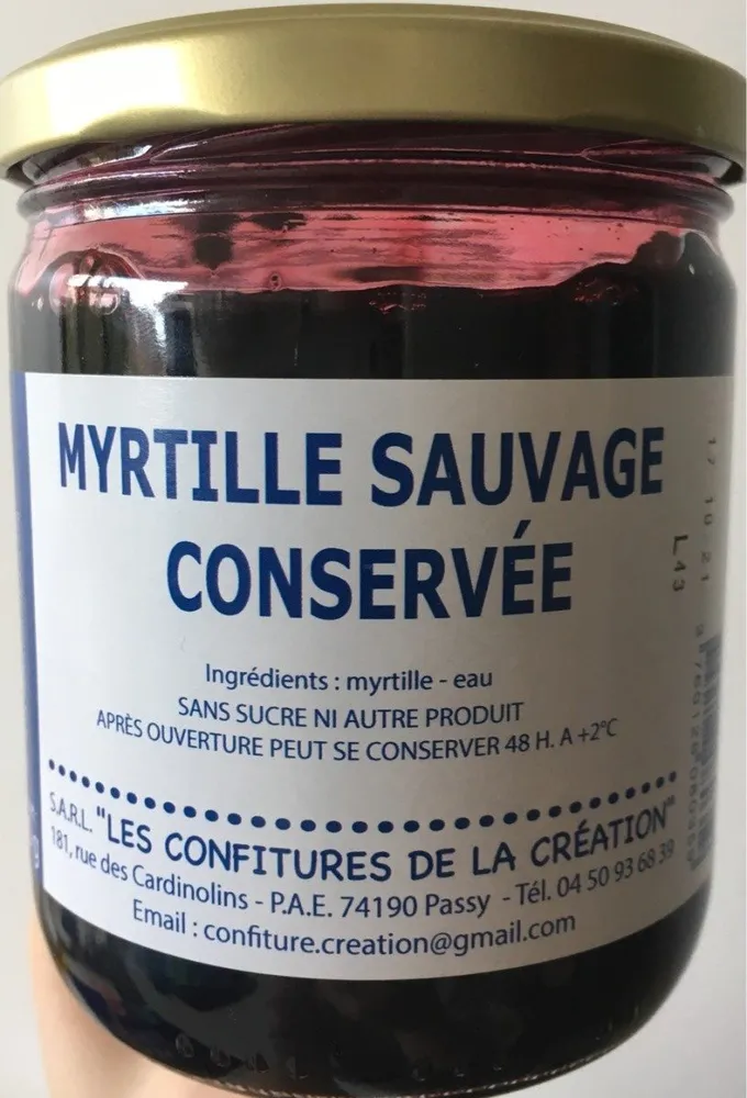 Myrtille sauvage conservée