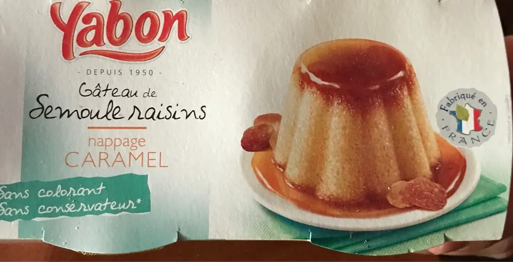 Gateau de semoule raisins