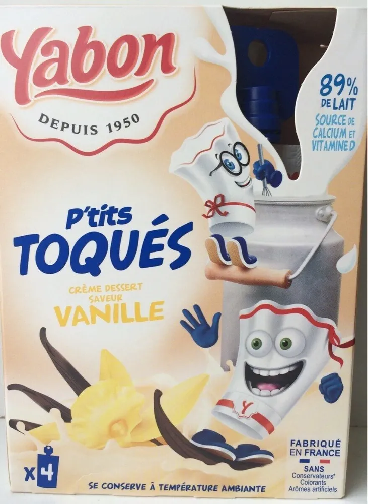 P'tits Toqués crème dessert saveur vanille