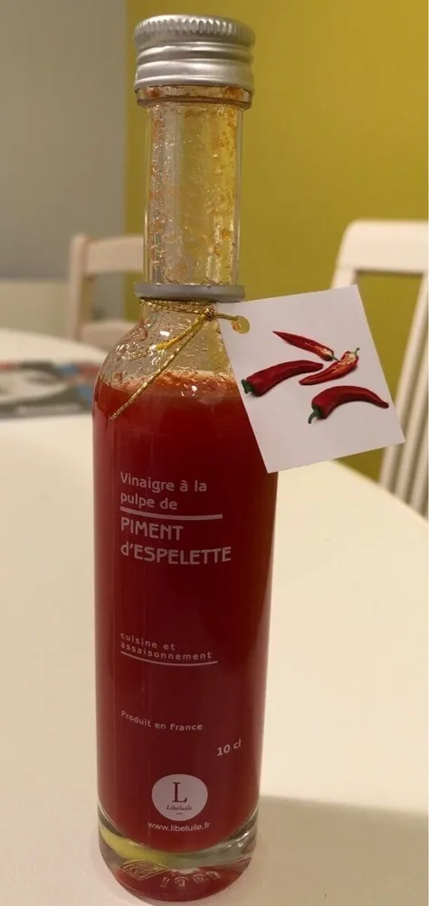 Vinaigre à la pulpe de Piment d'espelette