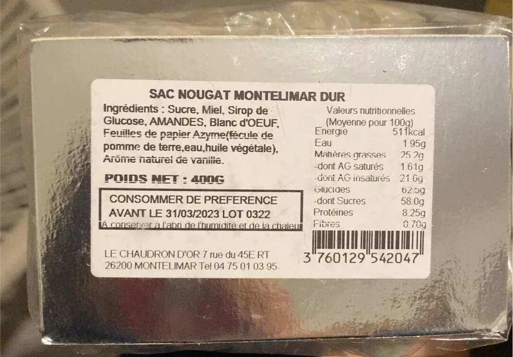 Nougat dur