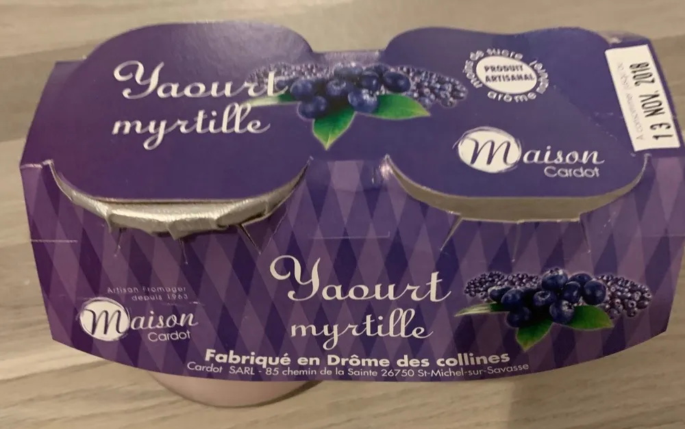 Yaourt myrtille