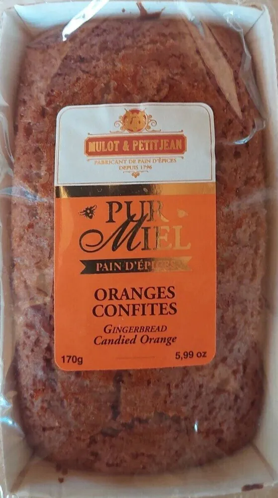 Pain d'épices pur miel aux oranges confites