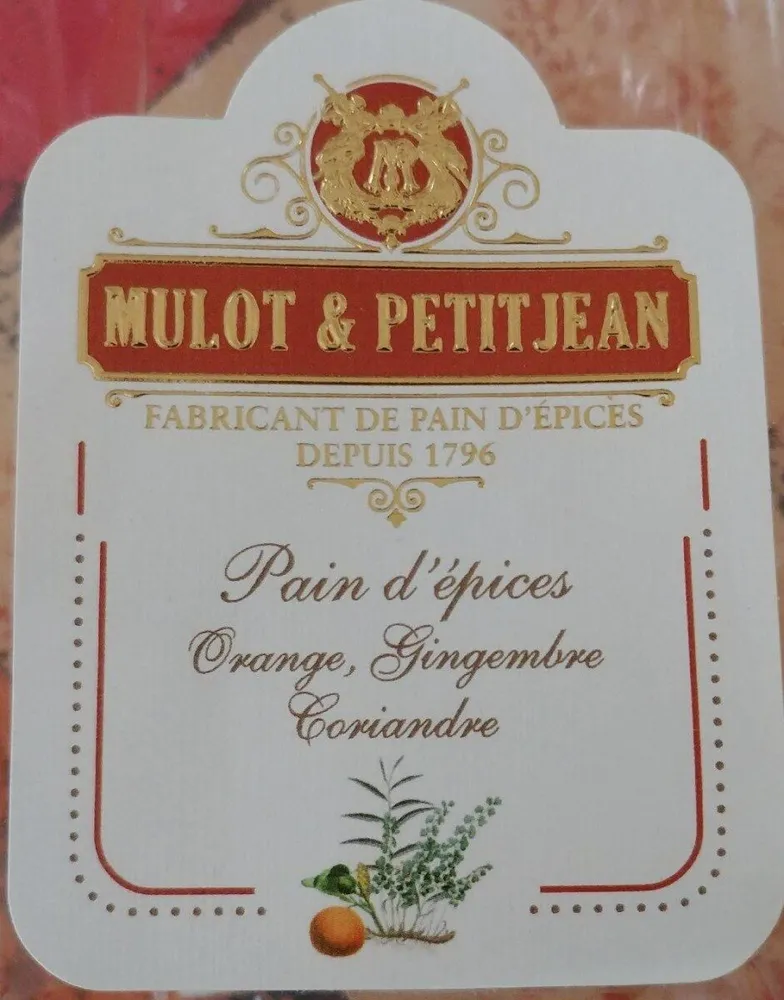 Pain d'épices orange, gingembre, coriandre