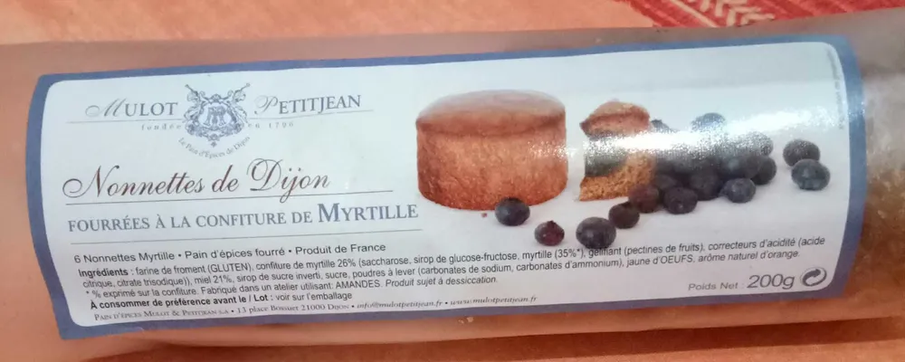 Nonnettes de Dijon Fourrées à la Confiture de Myrtille