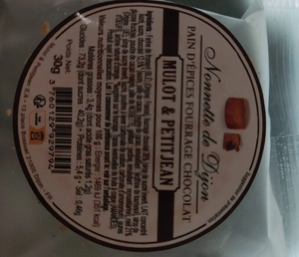Pain d'épice fourrage chocolat