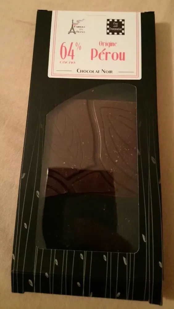Chocolat noir 64% cacao origine Pérou
