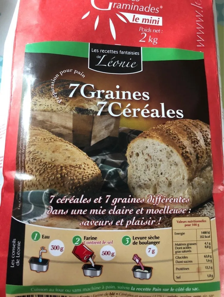 Preparation pour pain 7 graines 7 cereales