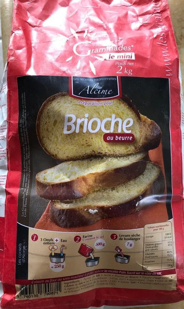 Preparation pour Brioche au beurre