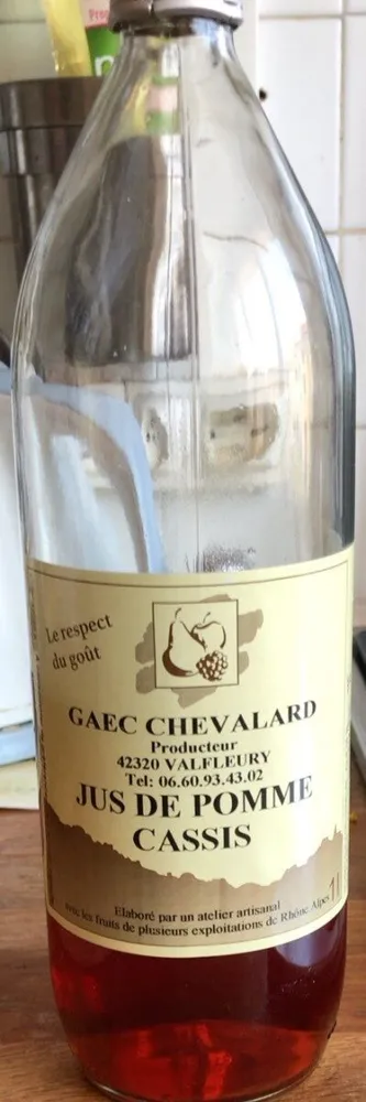 Jus de pomme et cassis artisanal PATRICK FONT