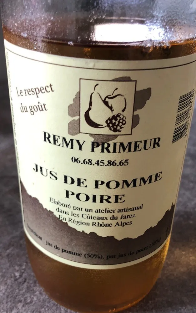 Jus de pomme poire