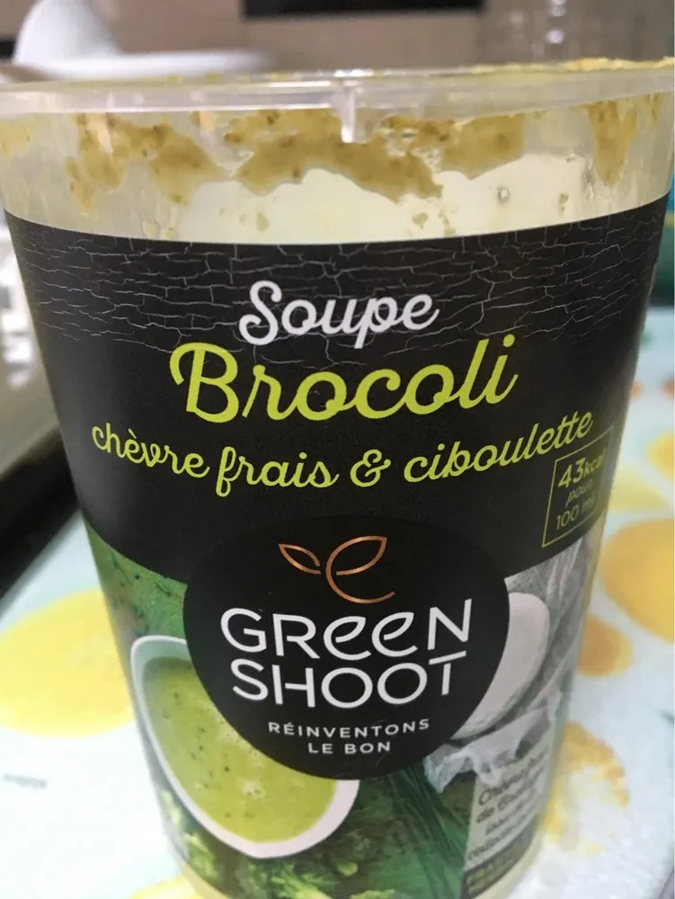 Soupe Brocoli chèvre frais et ciboulette