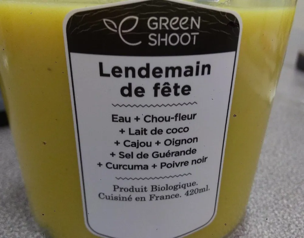Soupe de légumes. Lendemain de fête.