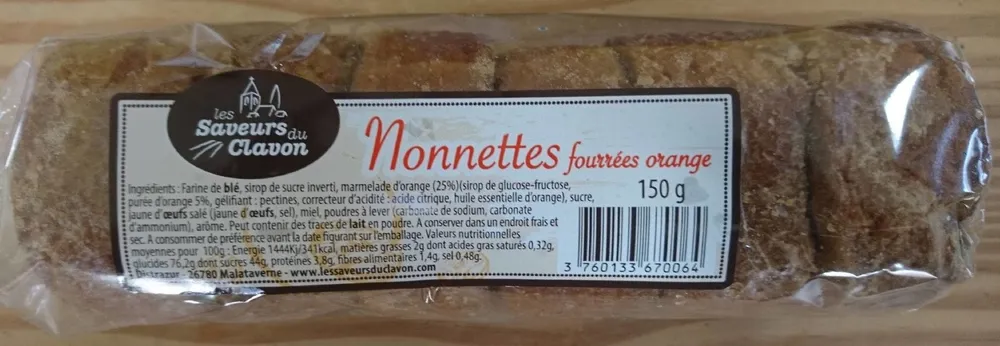 Nonnettes fourrées orange