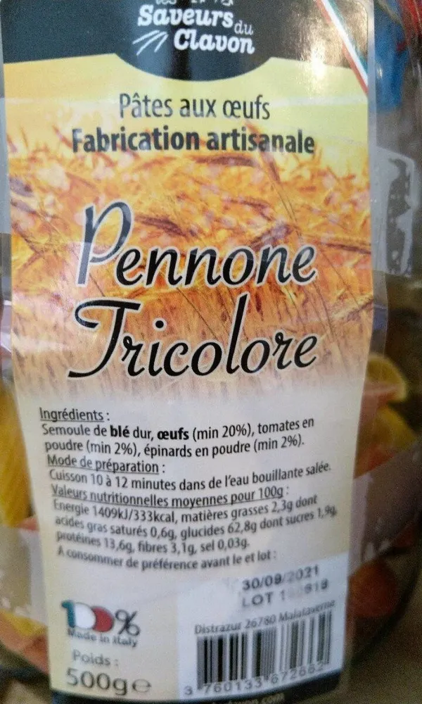 Penne tricolore