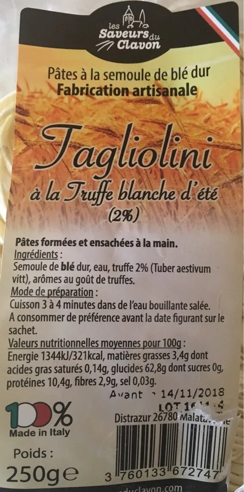 Tagliatoni à la truffe blanche d'été
