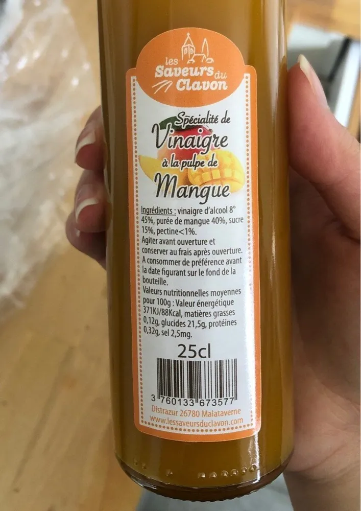 Vinaigre à la pulpe de mangue