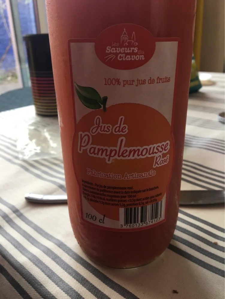 Jus de pamplemousse rosé