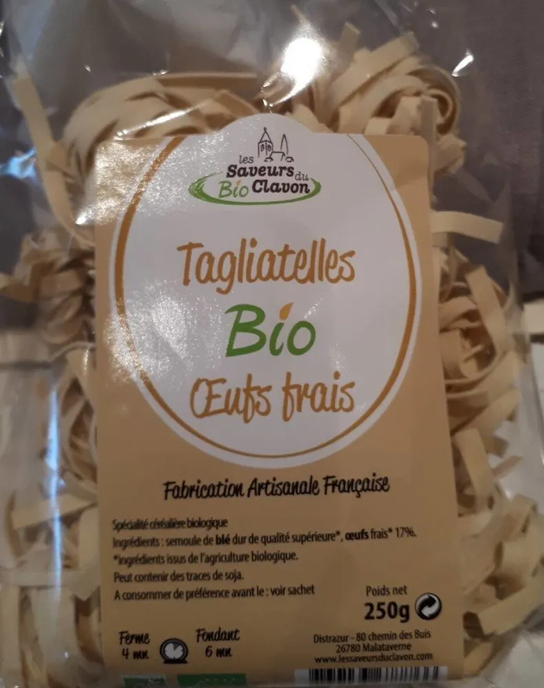 Tagliatelles Bio Oeufs frais