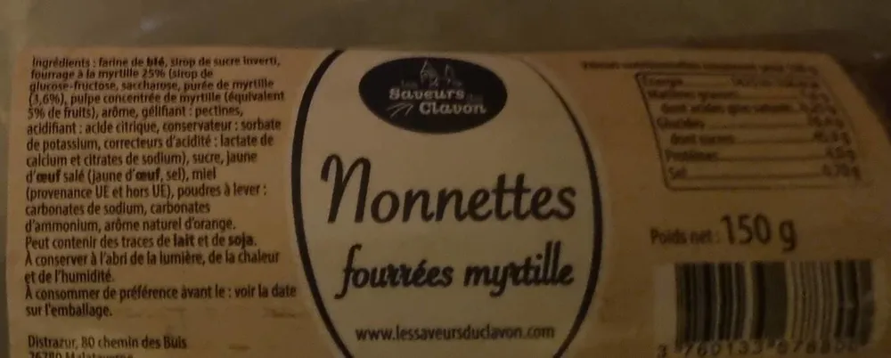 Nonettes fourrées myrtille
