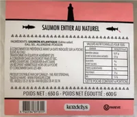 Saumon entier au naturel