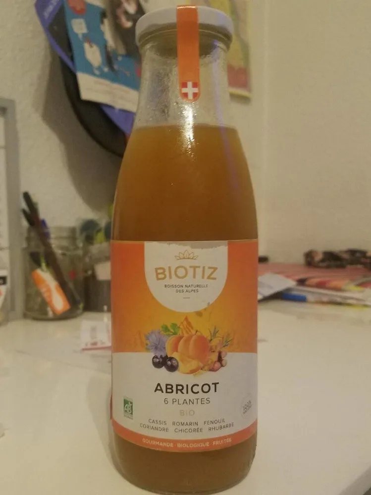 Jus d'abricot bio aux 6 plantes