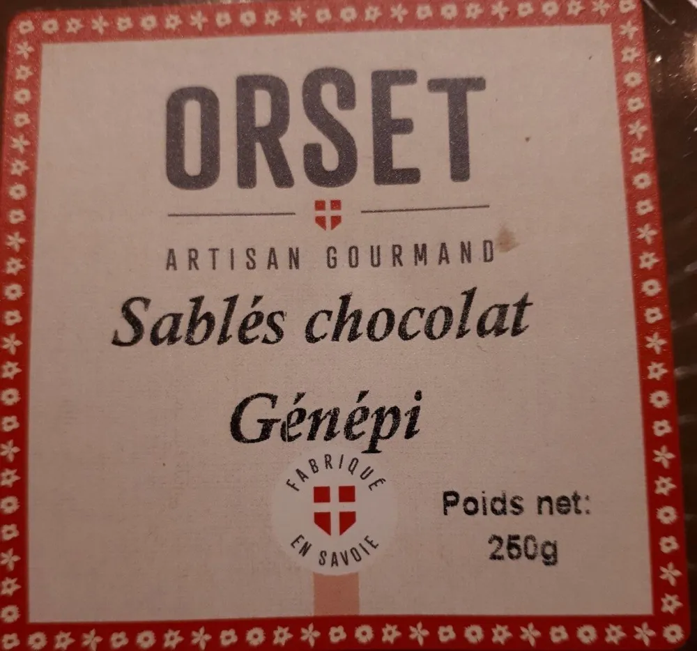 Sablé chocolat génépi