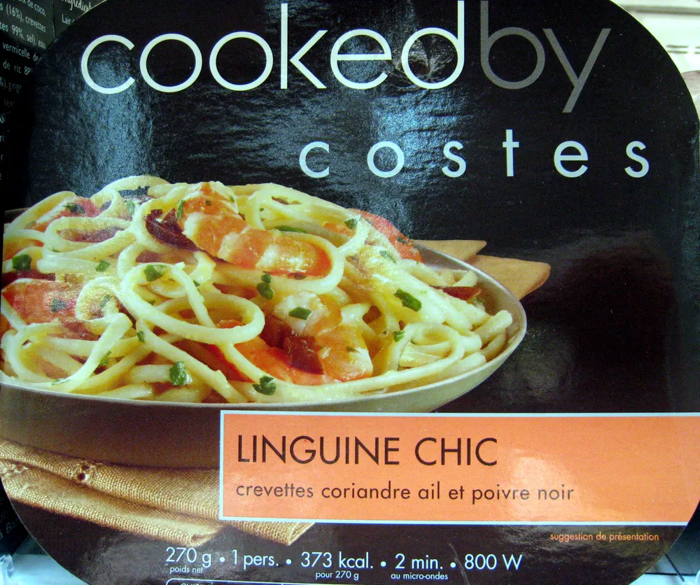 Linguine Chic (crevettes coriandre ail et poivre noir)