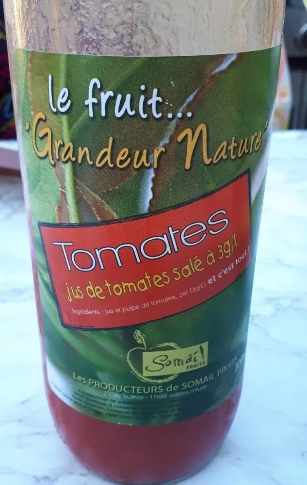 Le fruit "Grandeur nature" jus de tomates