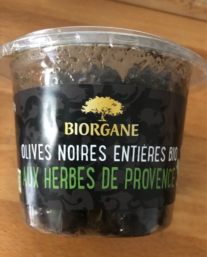 Olives noires entières bio aux herbes de provence
