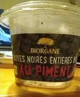 Olives noires entières bio au piment