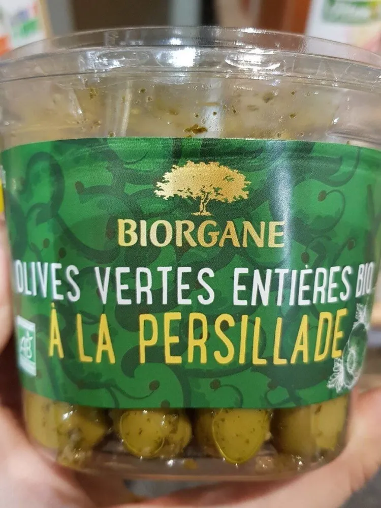 Olive verte entière bio à la persillade