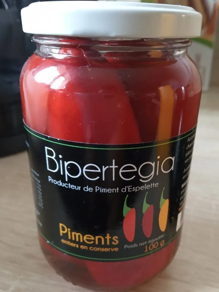 Piments entiers en conserve