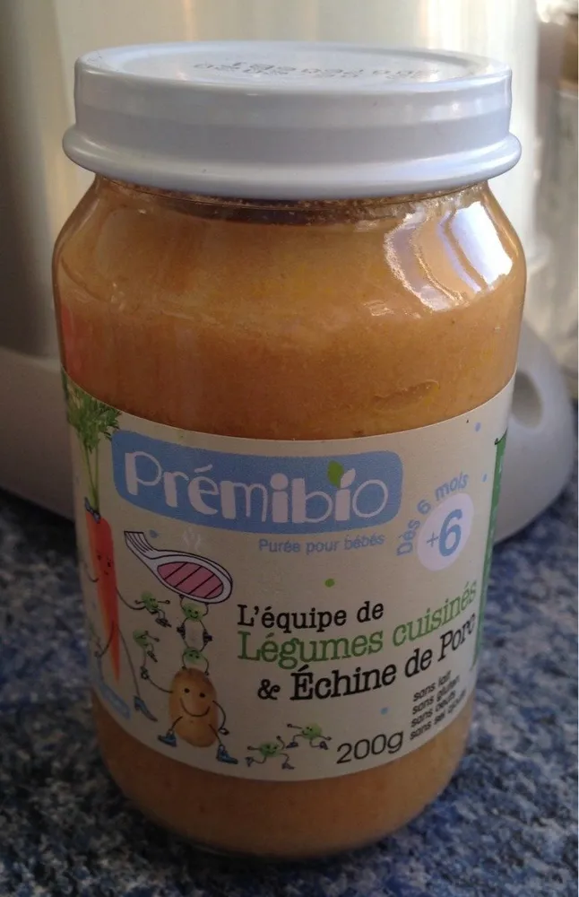Legumes cuisnes et echine de porc