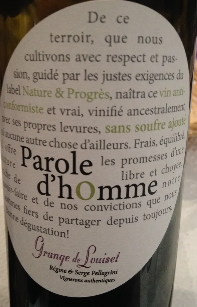 Parole d'homme