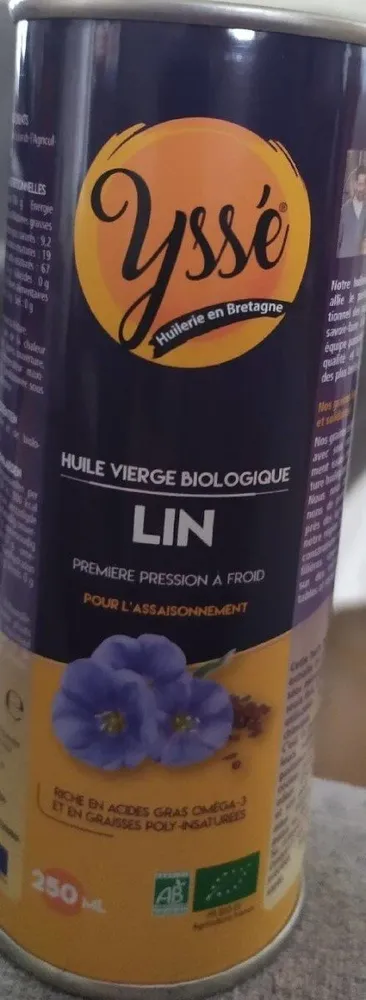 Huile Vierge biologique de Lin