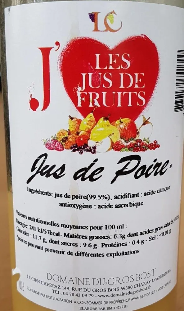 Jus de poire