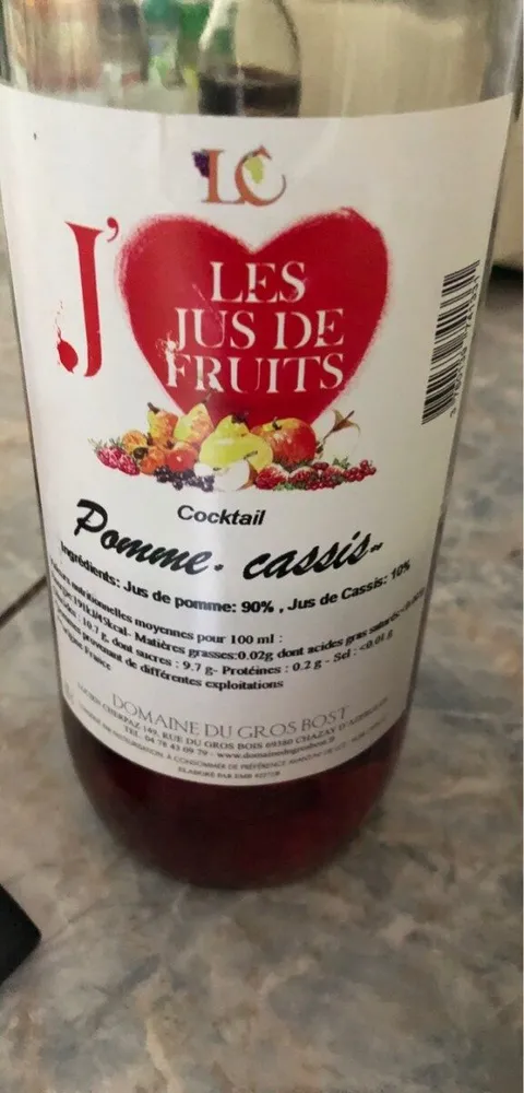 Cocktail pomme cassis