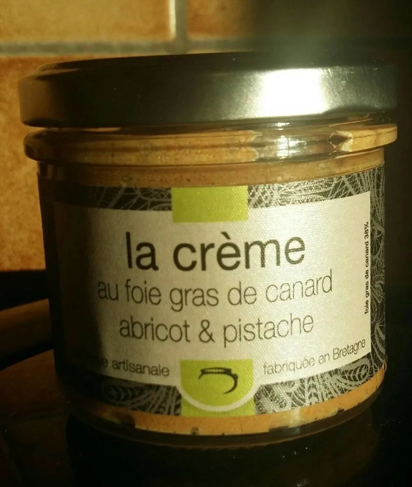 La crème au foie gras de canard abricot et pistache