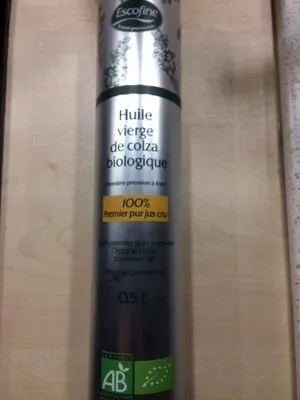 Huile Vierge De Colza Biologique