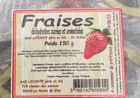 Fraise déshydratées sucrées et aromatisées