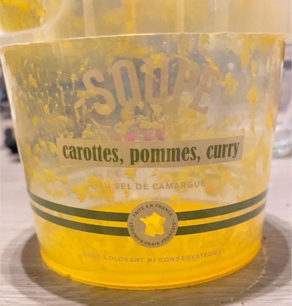 Soupe fraiche carottes pommes curry