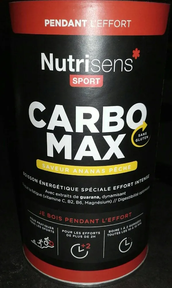 Nutrisens Sport Pot de Carbo Max Boisson Ananas/Pêche 750 g