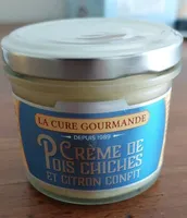 Crème de pois chiches et citron confit
