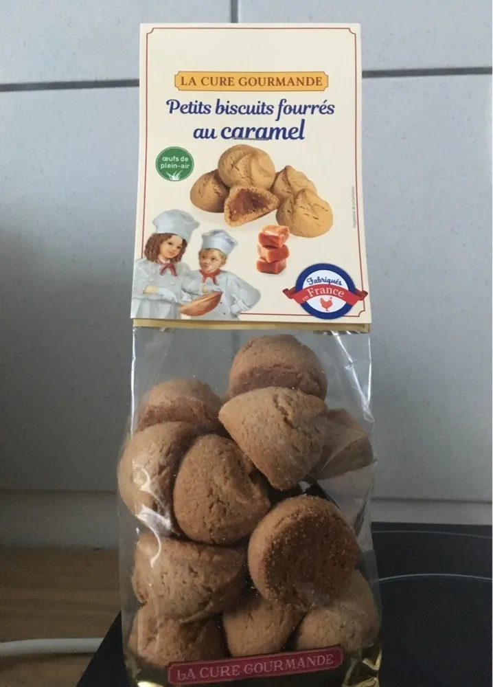 Petits biscuits fourrés au caramel