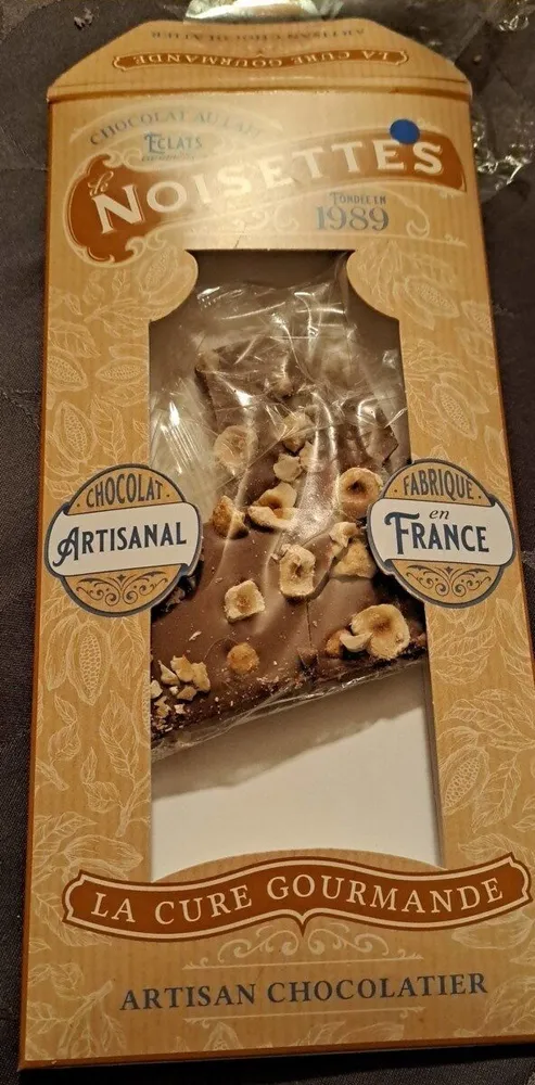 Tablettes chocolat au lait éclats caramélisés de noisettes
