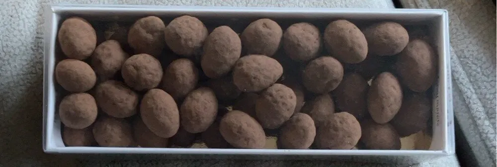 Amandes enrobés de cacao en poudre