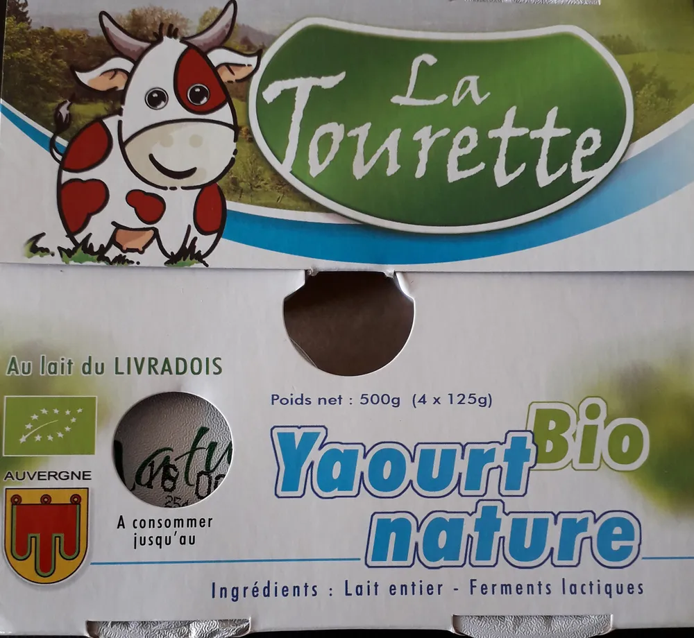 Yaourt nature bio au lait entier
