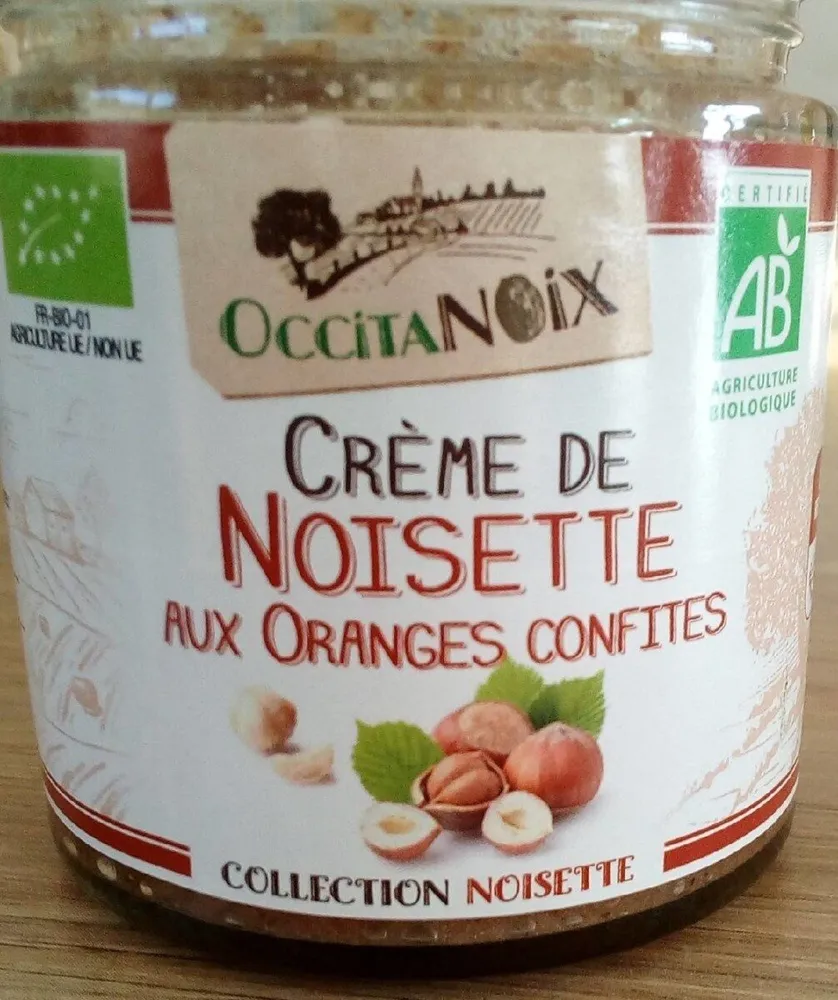 Crème de noisette aux oranges confites