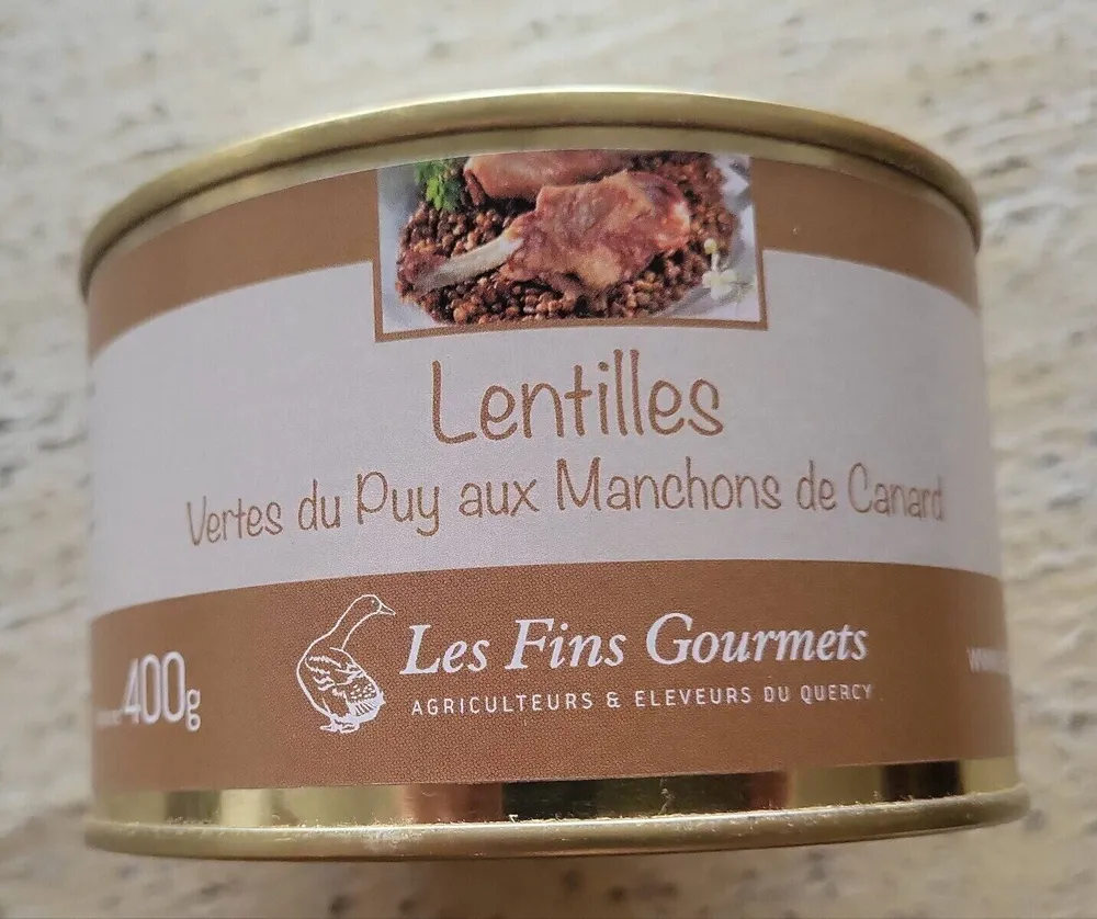 Lentilles vertes du Puy aux Manchons de Canard